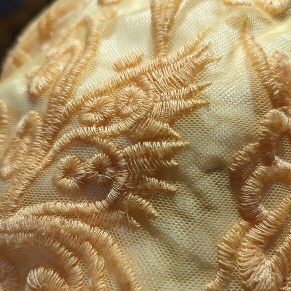 Sundance Sleeveless Midi Dress Yellow Mesh Embroidery Boho Bohemian Size 10 - Picture 4 of 7